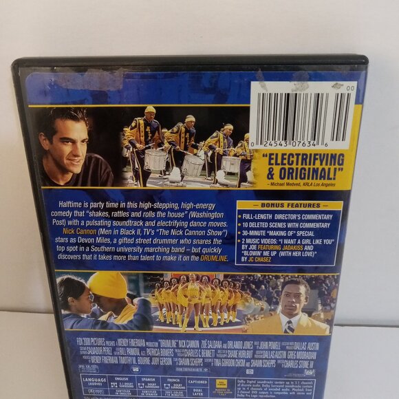 DVD Movie Case ONLY Drumline Full Screen Nick Cannon With Manual - Picture 5 of 5